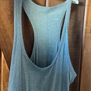 Green scoop neck tank top